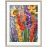 Christine Kremkau: Bild 'Gladiolen und Sonnenblumen' (2012), gerahmt