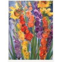 Christine Kremkau: Bild 'Gladiolen und Sonnenblumen' (2012), ungerahmt