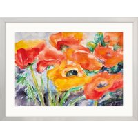 Christine Kremkau: Bild 'Roter Mohn' (2022) (Original / Unikat), gerahmt