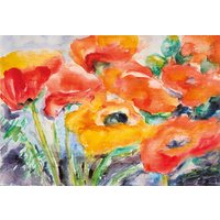 Christine Kremkau: Bild 'Roter Mohn' (2022) (Original / Unikat), ungerahmt