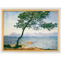 Claude Monet: Bild 'Antibes' (1888), Version weiß-goldfarben gerahmt