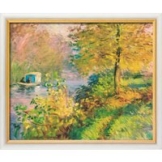Claude Monet: Bild 'Das Atelierboot' (1876), gerahmt