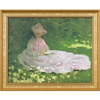 Claude Monet: Bild 'Die Lesende' (1872), gerahmt