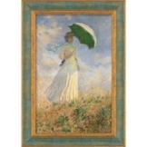 Claude Monet: Bild 'Frau mit Sonnenschirm' (1886), gerahmt