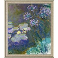 Claude Monet: Bild 'Gelbe Seerosen und Agapanthus' (1914-1917), gerahmt