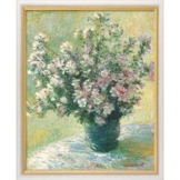 Claude Monet: Bild 'Vase à fleurs - Malvenstrauß' (1881/82), gerahmt