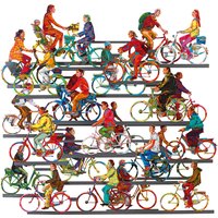 David Gerstein: 3D-Wandskulptur 'City on wheels' (2016), Aluminium