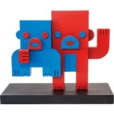 Doppeldenk: Holzskulptur 'Dream-Team'
