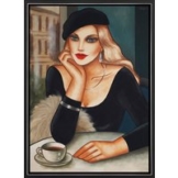 Ekaterina Moré: Bild 'Black Coffee' (2023) (Original / Unikat), gerahmt