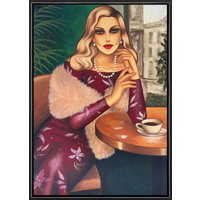 Ekaterina Moré: Bild 'Black Coffee' (2024) (Original / Unikat), gerahmt