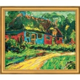 Ernst Ludwig Kirchner: Bild 'Altes Haus auf Fehmarn' (1908), gerahmt