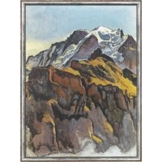 Ferdinand Hodler: Bild 'Jungfrau von Mürren aus' (1911), gerahmt