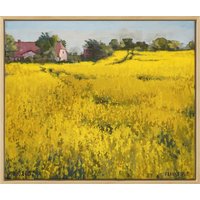 Frank Suplie: Bild 'Raps bei Neukrug, Hürüp' (2022) (Original / Unikat), gerahmt