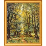Franz Courtens: Bild 'Allee im Sonnenschein', gerahmt