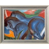 Franz Marc: Bild 'Die großen blauen Pferde' (1911), gerahmt