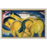 Franz Marc: Bild 'Die kleinen gelben Pferde' (1912), gerahmt