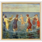 Franz von Stuck: Bild 'Badende Frauen' (um 1920), gerahmt