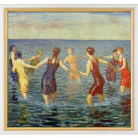 Franz von Stuck: Bild 'Badende Frauen' (um 1920), gerahmt