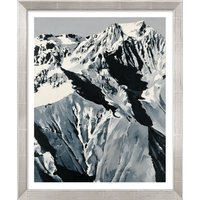 Gerhard Richter: Bild 'Himalaja' (1968), Version silberfarben gerahmt
