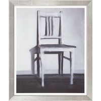 Gerhard Richter: Bild 'Küchenstuhl' (1965), Version silberfarben gerahmt
