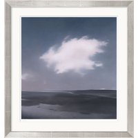 Gerhard Richter: Bild 'Landschaft mit Wolke' (1969), Version silberfarben gerahmt