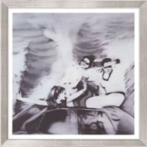 Gerhard Richter: Bild 'Motorboot' (1965), Version silberfarben gerahmt