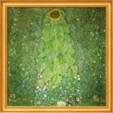 Gustav Klimt: Bild 'Die Sonnenblume' (1907), gerahmt