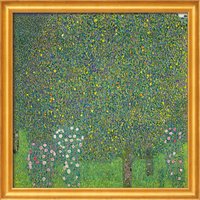 Gustav Klimt: Bild 'Rosensträucher unter Bäumen' (1905), gerahmt