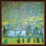 Gustav Klimt: Bild 'Waldabhang in Unterach am Attersee' (1917), gerahmt