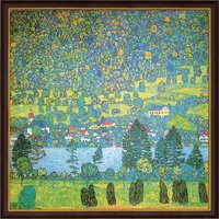 Gustav Klimt: Bild 'Waldabhang in Unterach am Attersee' (1917), gerahmt