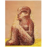 Horst Antes: Bild 'Sitzende Figur mit Schleier' (1979), ungerahmt