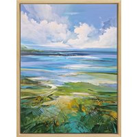 Irina Laube: Bild 'Green Coast' (2024) (Original / Unikat), gerahmt