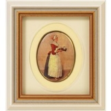 Jean-Étienne Liotard: Miniatur-Porzellanbild 'Schokoladenmädchen' (1743-45), gerahmt