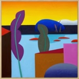 Julia Steinberg: Bild 'Flusslandschaft 11' (2003) (Original / Unikat), gerahmt