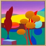 Julia Steinberg: Bild 'Flusslandschaft (132)' (2018) (Original / Unikat), gerahmt