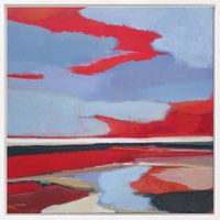 Kai Quedens: Bild 'Hemel an waas (Himmel am Watt)' (2026) (Original / Unikat), gerahmt