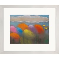 Kani Alavi: Bild 'Leuchtendes Blumenfeld' (Original / Unikat), gerahmt