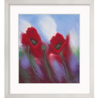Kani Alavi: Bild 'Mohnblüten' (Original / Unikat), gerahmt