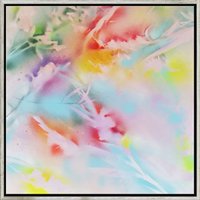 Kathrin May: Bild 'Zwischen den Zweigen eine Welt aus Farbe' (2021) (Original / Unikat), gerahmt