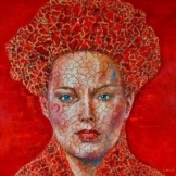 Katja Nordmeyer: Bild 'Maria' (2023) (Original / Unikat), auf Keilrahmen