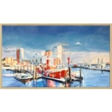 Kirsten Serowski: Bild 'Hafencity' (Original / Unikat), gerahmt