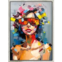 Lana Frey: Bild 'Die Farben ihrer Welt' (2024) (Original / Unikat), gerahmt