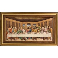 Leonardo da Vinci: Bild 'Das letzte Abendmahl' (1495-1498), gerahmt