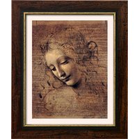 Leonardo da Vinci: Bild 'Frauenkopf' (um 1508), gerahmt