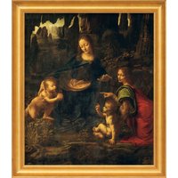 Leonardo da Vinci: Bild 'Madonna in der Felsengrotte' (1483-1486), gerahmt