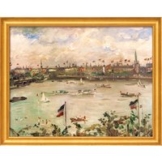 Lovis Corinth: Bild 'Kaisertag in Hamburg, Alster' (1911), gerahmt