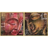 Ma Tse Lin: 2 Buddha-Bilder im Set, gerahmt