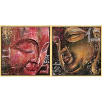 Ma Tse Lin: 2 Buddha-Bilder im Set, gerahmt