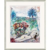 Marc Chagall: Bild 'Akt mit Blumenkorb' (1955), gerahmt