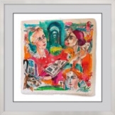 Marina Krasnitskaya: Bild 'Bunte Dämmerung' (2025) (Original / Unikat), gerahmt